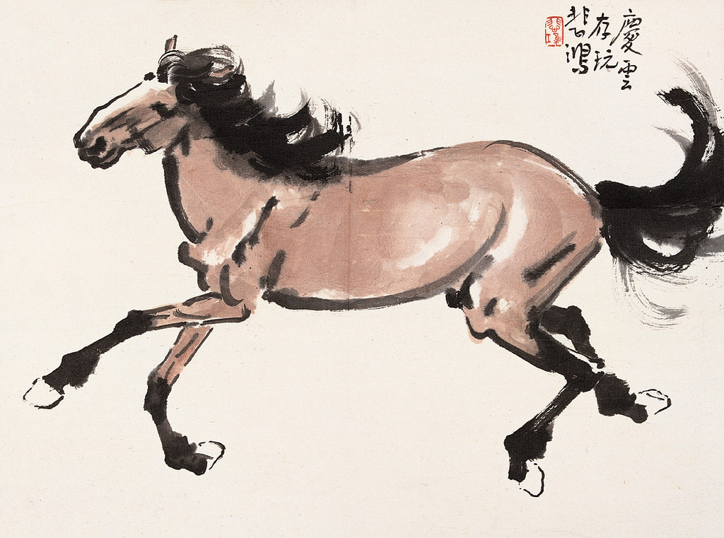 chinese horse painting xu beihong